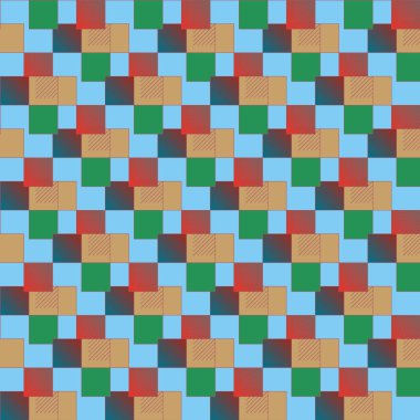 küpleri ve kareler arka plan tasarlamak vektör çizim