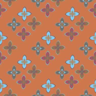  soyut çiçek geometrik Dikişsiz desen arka planı için