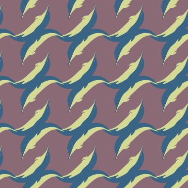 Dekoratif renkli seamless modeli sevimli yunuslar ile