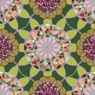  soyut çiçek geometrik Dikişsiz desen arka planı için