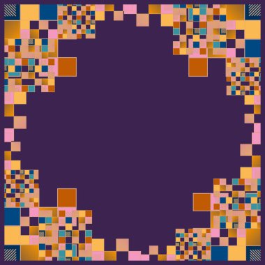 küpleri ve kareler arka plan tasarlamak vektör çizim