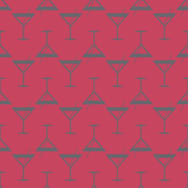 Tropik kokteyller desen, renkli kesintisiz vektör çizim