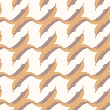 Dekoratif renkli seamless modeli sevimli yunuslar ile