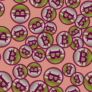 kesintisiz iş zemin bitcoins para ile desenli