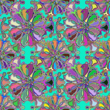 Soyut kaleydoskop renkli Dikişsiz desen arka planı için. 