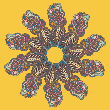 Stil zentangle yeni simetrik mandala doodle ile sanat esin kaynağı oldu. Duvar kağıdı, desen dolgularını, web sayfaları, yüzey dokuları için dekoratif nesne-ebilmek var olmak kullanılmış.