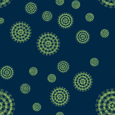 Sorunsuz soyut mandala desen. Basit şekiller oluşan süsleme. 