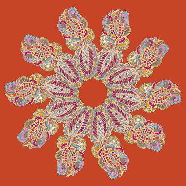 Stil zentangle yeni simetrik mandala doodle ile sanat esin kaynağı oldu. Duvar kağıdı, desen dolgularını, web sayfaları, yüzey dokuları için dekoratif nesne-ebilmek var olmak kullanılmış.