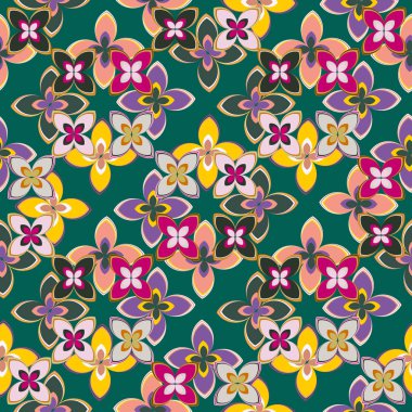  soyut çiçek geometrik Dikişsiz desen arka planı için