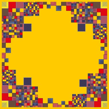 küpleri ve kareler arka plan tasarlamak vektör çizim