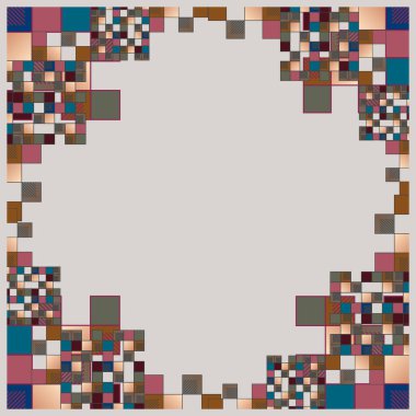 küpleri ve kareler arka plan tasarlamak vektör çizim