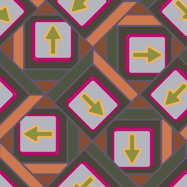 Kot düğmeleri Dikişsiz desen vektör çizim ile 