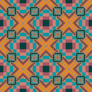 Geometrik etnik desen sorunsuz tasarım arka plan veya duvar kağıdı için