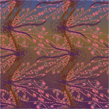 soyut çiçek deseni, vektör illüstrasyonu