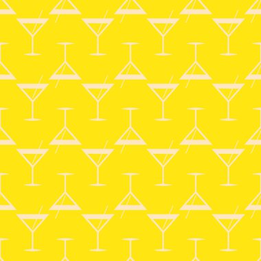 Tropik kokteyller desen, renkli kesintisiz vektör çizim