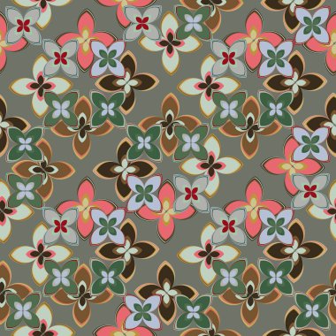  soyut çiçek geometrik Dikişsiz desen arka planı için