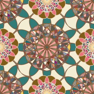  soyut çiçek geometrik Dikişsiz desen arka planı için