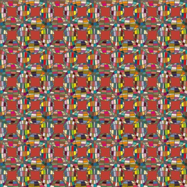 Soyut kaleydoskop desen renkli mozaik küre ile