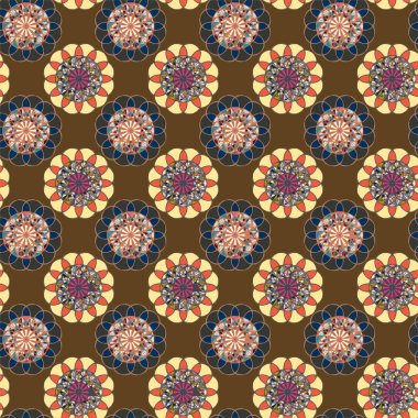  soyut çiçek geometrik Dikişsiz desen arka planı için