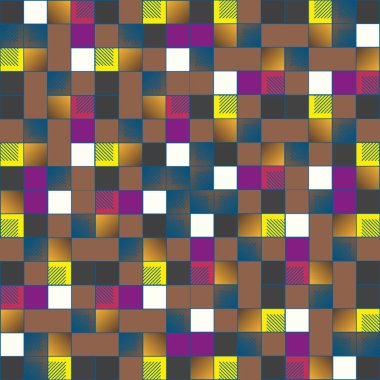 küpleri ve kareler arka plan tasarlamak vektör çizim