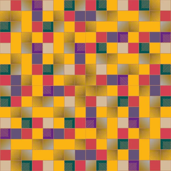 renkli soyut piksel, vektör çizim küpleri ve kareler