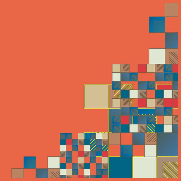 Pixeles Gráficos Abstractos Coloridos Ilustración Vectorial Cubos Cuadrados — Vector de stock