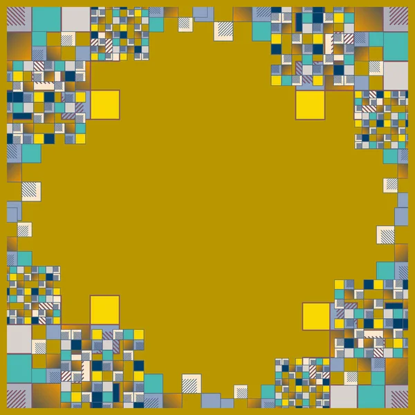 Pixeles Abstractos Coloridos Ilustración Vectorial Cubos Cuadrados — Vector de stock