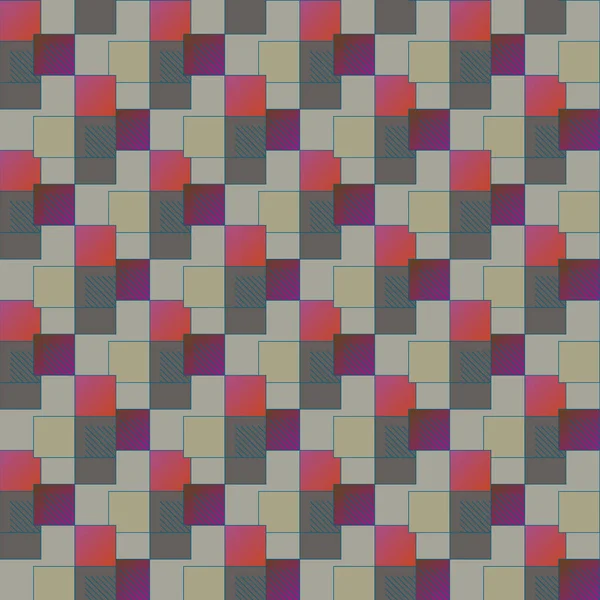 Piksel Abstrak Berwarna Warni Ilustrasi Vektor Kubus Dan Kotak - Stok Vektor