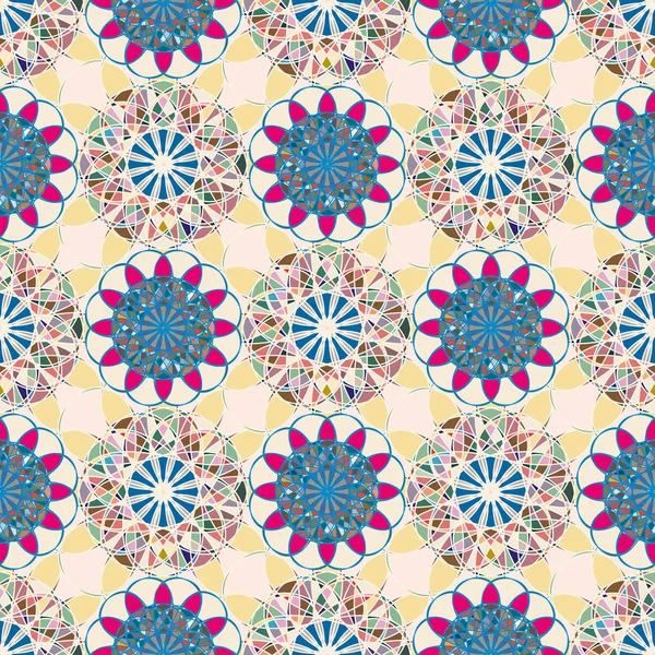 Astratto Colorato Caleidoscopico Mosaico Mandala Sfondo — Vettoriale Stock