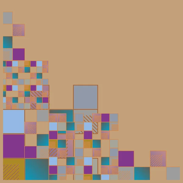 Pixels Gráficos Abstratos Coloridos Ilustração Vetorial Cubos Quadrados — Vetor de Stock