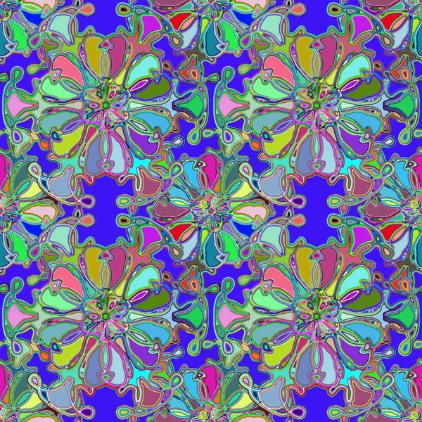 Modèle Sans Couture Kaléidoscope Abstrait Coloré Pour Arrière Plan — Image vectorielle