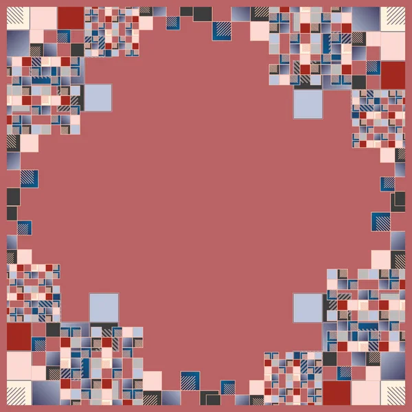 图形立方体和正方形背景 无缝抽象向量例证 — 图库矢量图片