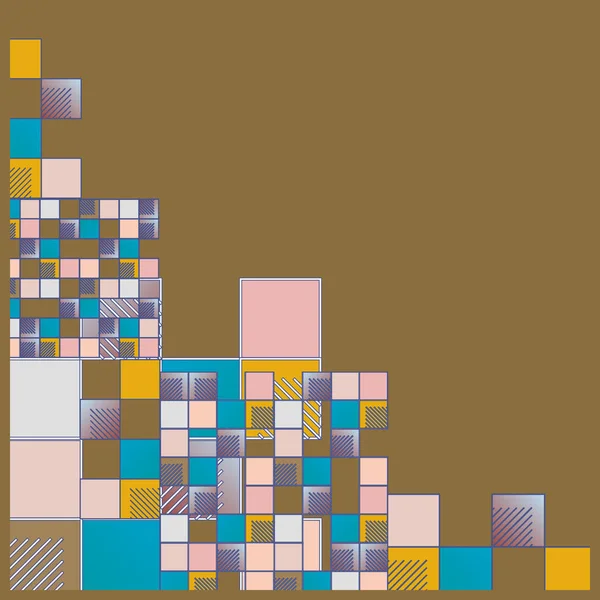 Векторна Ілюстрація Фону Кубиків Квадратів — стоковий вектор