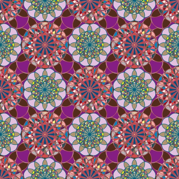 Abstraktní Pozadí Mandaly Barevné Kaleidoskopické Mosaic — Stockový vektor