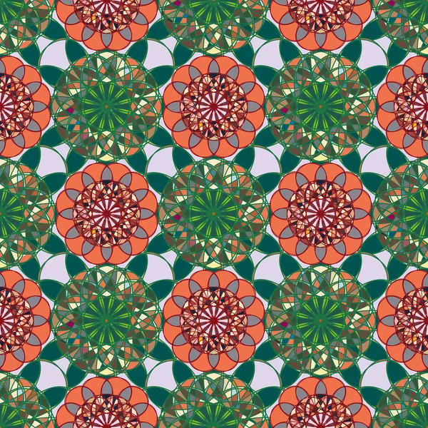 Fondo Mandala Mosaico Caleidoscópico Colorido Abstracto — Vector de stock