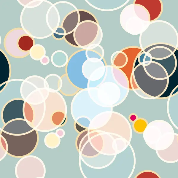 Fond Abstrait Sans Couture Avec Des Cercles — Image vectorielle