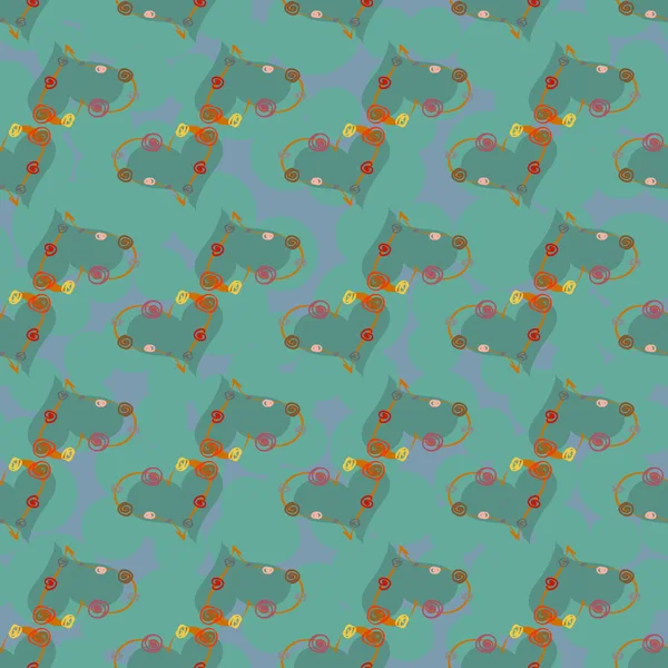 Soyut kalp doodle arka plan için seamless modeli