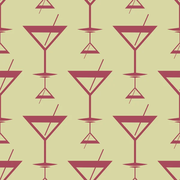 Tropische Cocktails Muster Bunte Nahtlose Vektorillustration — Stockvektor