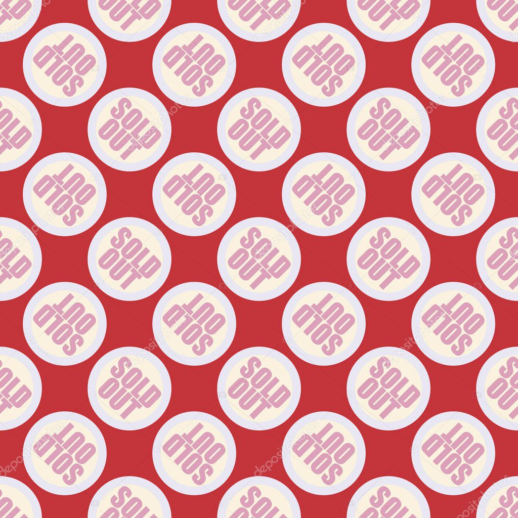 sold out seamless pattern, vector illustration