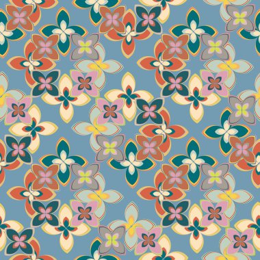  soyut çiçek geometrik Dikişsiz desen arka planı için