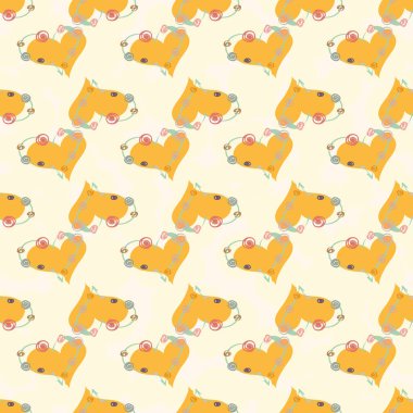 Soyut kalp doodle arka plan için seamless modeli