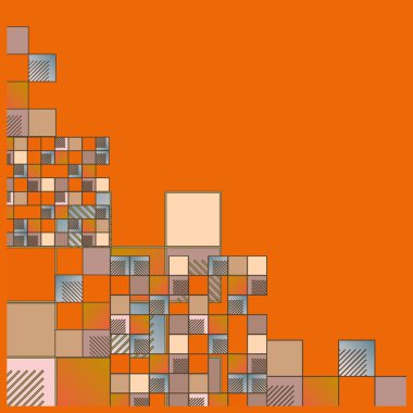 geometrik küpleri ve kareler arka plan tasarlamak vektör çizim