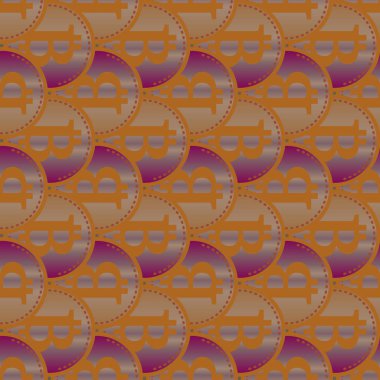 Renkli bitcoins işaretleri ile mali seamless modeli