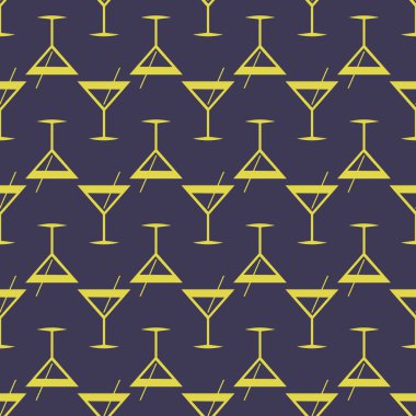 Tropik kokteyller desen, renkli kesintisiz vektör çizim