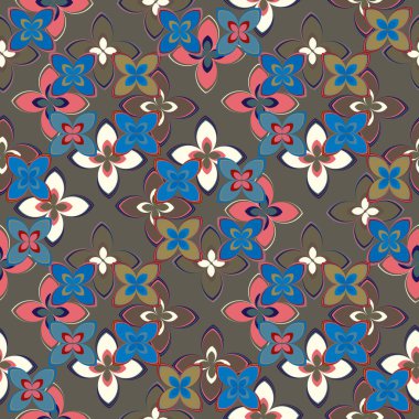  soyut çiçek geometrik Dikişsiz desen arka planı için