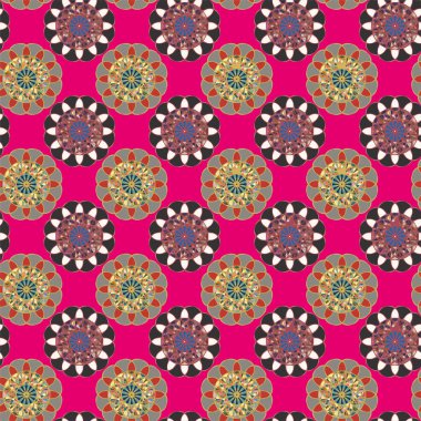  soyut çiçek geometrik Dikişsiz desen arka planı için