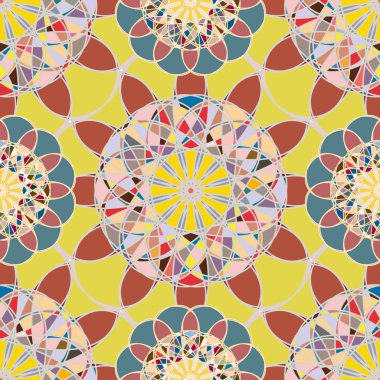  soyut çiçek geometrik Dikişsiz desen arka planı için