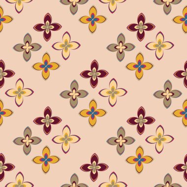  soyut çiçek geometrik Dikişsiz desen arka planı için