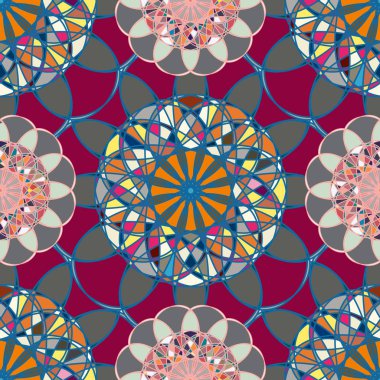  soyut çiçek geometrik Dikişsiz desen arka planı için