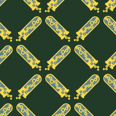 Kimya test tüpleri parlak arka plan üzerinde. Seamless modeli.